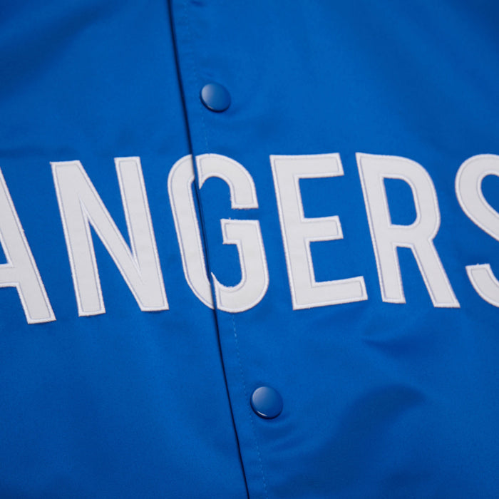 Mitchell & Ness Rangers Team Origins Royal/Red Satin Jacket - Image 3