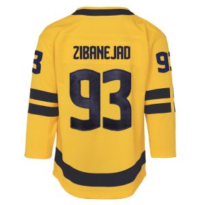 Youth Mika Zibanejad Sweden 4 Nations 2025 Premier Jersey