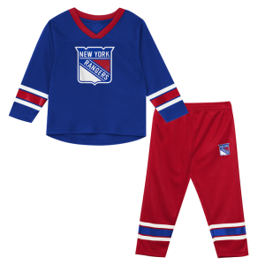 Infant Rangers Denting the Net Longsleeve Jersey & Pants Set