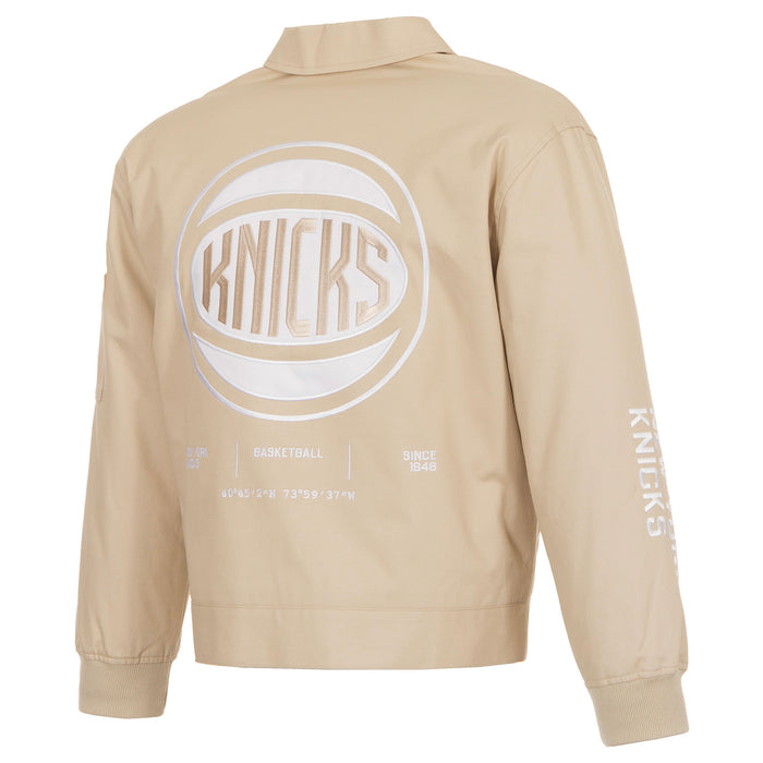 JH Design Knicks Cream Cotton Poly Twill Workwear Jacket - Image 2