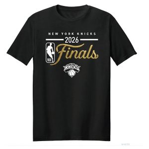 Knicks 2026 Finals Gold Puff Print Tee