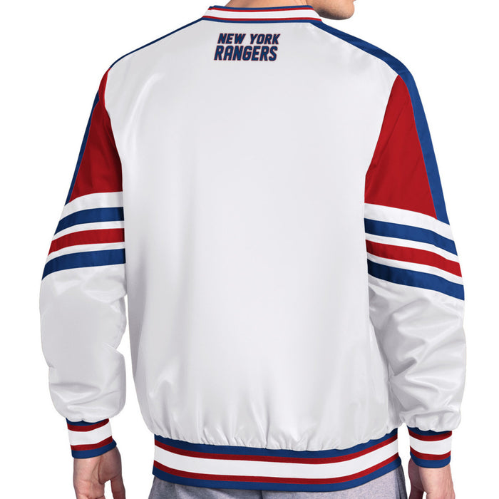 Starter Rangers Enforcer White Pullover Lightweight Jacket - Image 2