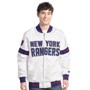 Starter Rangers Scout White Varsity Jacket