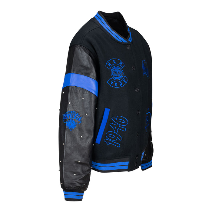 Women's Wild Collective Knicks Black Varsity Jacket - Image 2