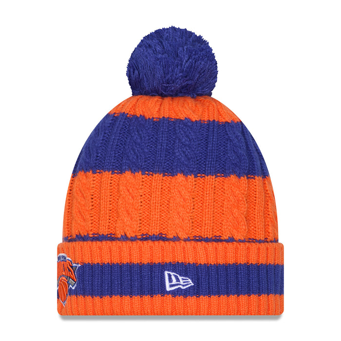 Women's New Era Knicks Braided Royal/Orange Knit Pom - Image 2
