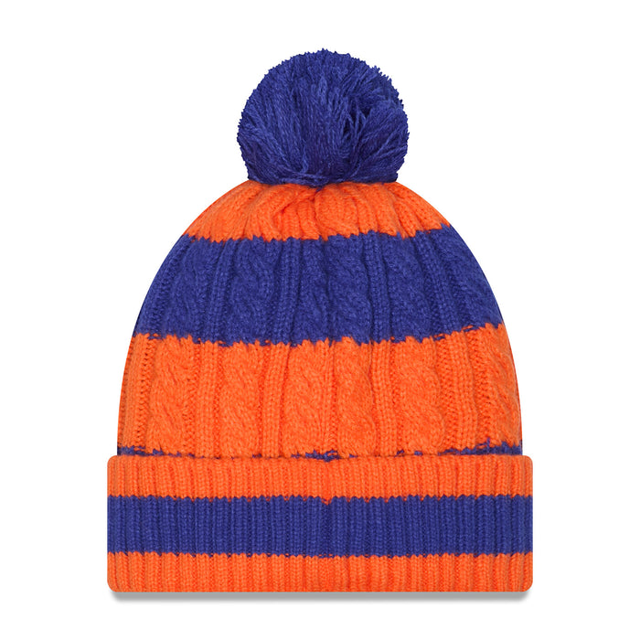 Women's New Era Knicks Braided Royal/Orange Knit Pom - Image 3