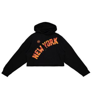 Women's Mitchell & Ness Knicks Big Face Crop Hoodie