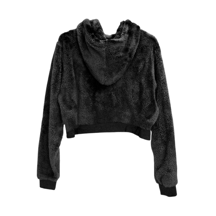 Jill Martin Knicks Bedazzled Cropped Sherpa Hoodie - Image 2
