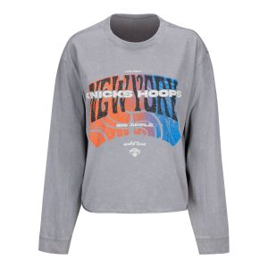 Women's Wild Collective Knicks Longsleeve Crop T-Shirt