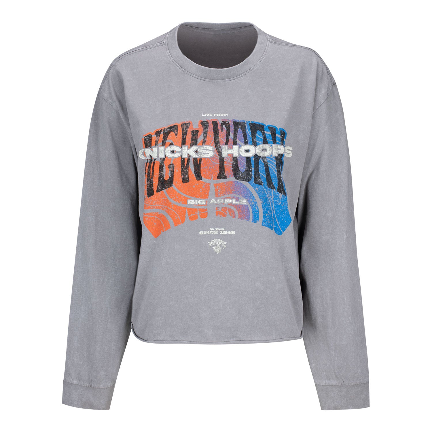 Women's Wild Collective Knicks Longsleeve Crop T-Shirt