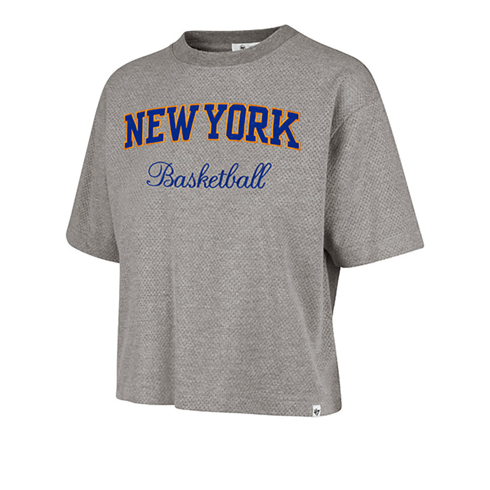 Women's '47 Brand Knicks Pivot Drop Needle City Tee