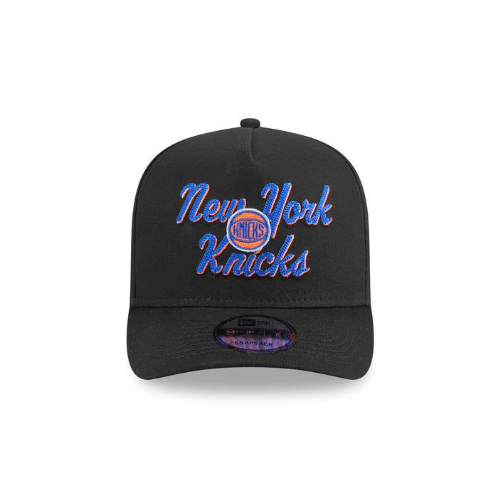 New Era Knicks Chainstitch 950 A Frame Snapback Black - Image 3
