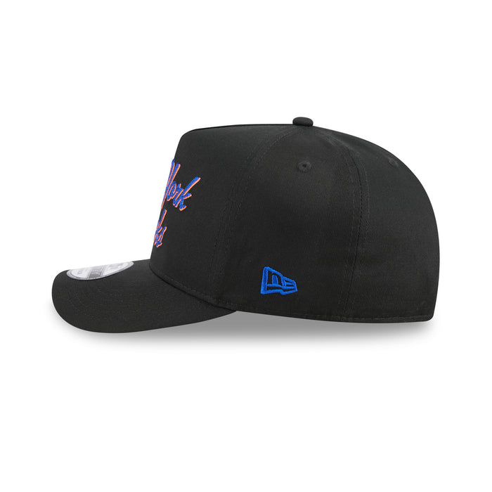 New Era Knicks Chainstitch 950 A Frame Snapback Black - Image 5