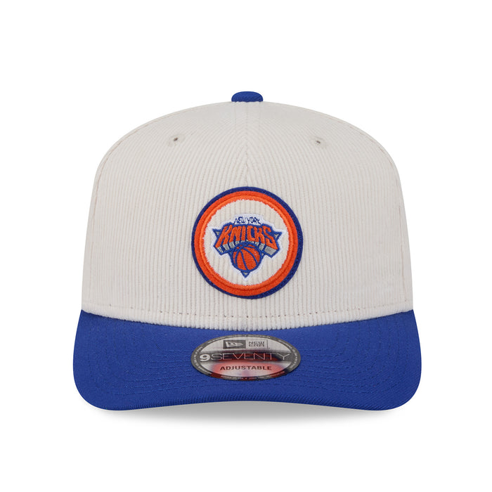 New Era Knicks Loyal Corduroy 970 Stretch Snapback Chrome/Royal - Image 4