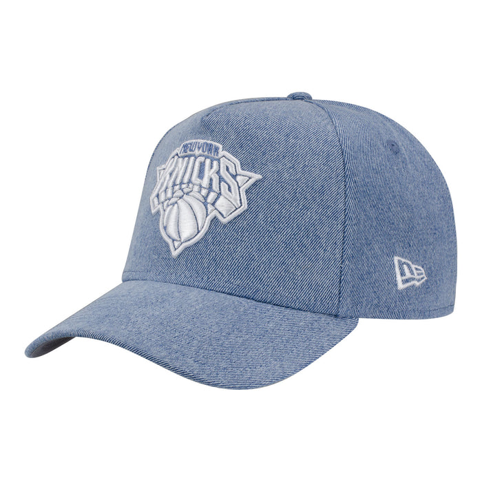 New Era Knicks Exclusive Denim 940 A-Frame Snapback Hat - Image 2