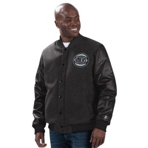 Starter Knicks Wool Leather Tonal Jacket