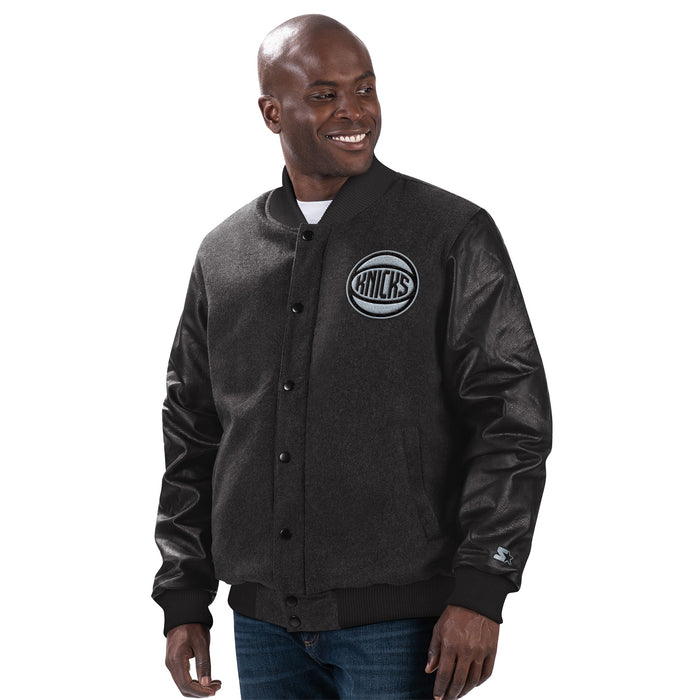 Starter Knicks Wool Leather Tonal Jacket