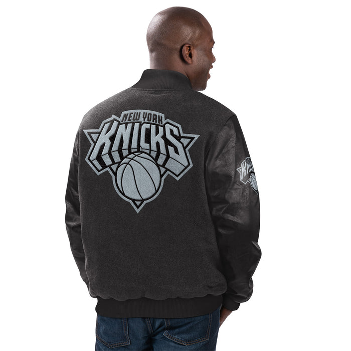 Starter Knicks Wool Leather Tonal Jacket - Image 2