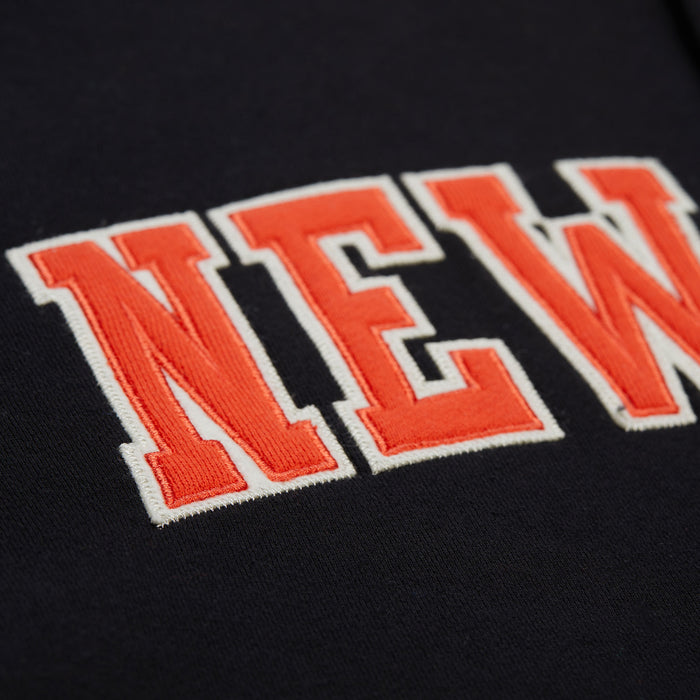 Mitchell & Ness Knicks Courtside Fleece Button Down Hooded Jacket - Image 3