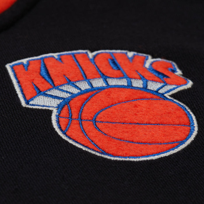Mitchell & Ness Knicks Courtside Fleece Button Down Hooded Jacket - Image 4