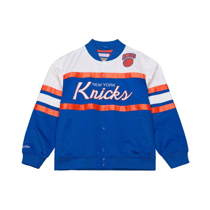 Mitchell & Ness Knicks Team Color Head Coach Lightweight Satin Jacket