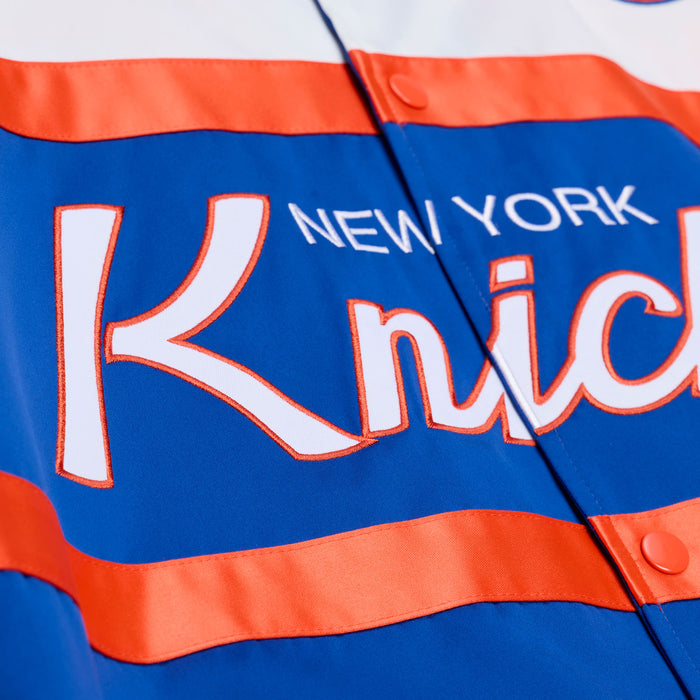 Mitchell & Ness Knicks Team Color Head Coach Lightweight Satin Jacket - Image 3
