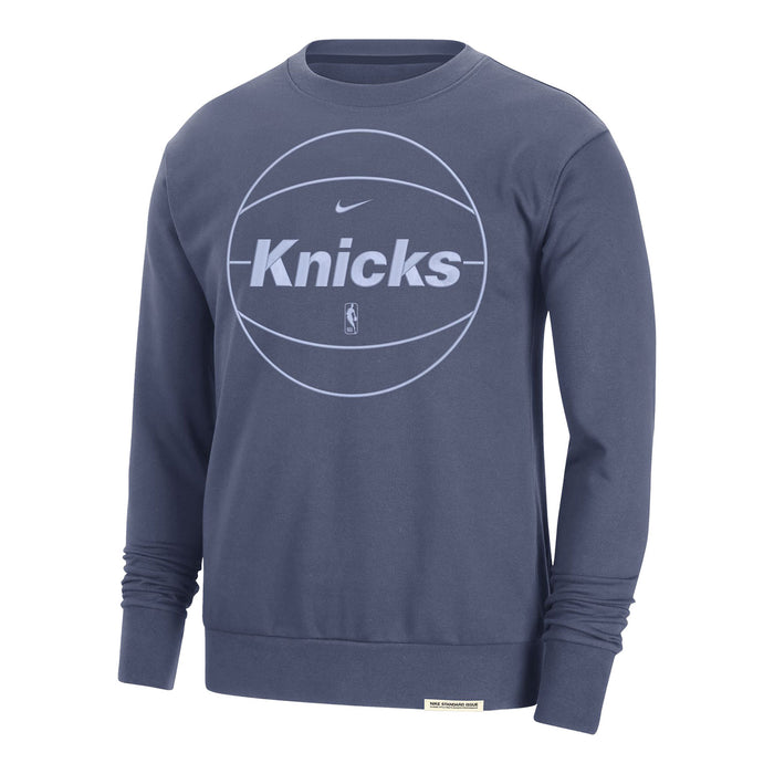 Nike Knicks Dri-fit Standard Issue Blue Ball Logo Crew