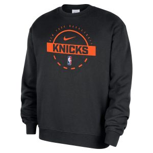 Nike Knicks On Court 25-26 Practice Black Club Crewneck