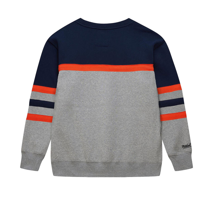 Mitchell & Ness Knicks Grey/Navy Head Coach Fleece Crew - Image 2