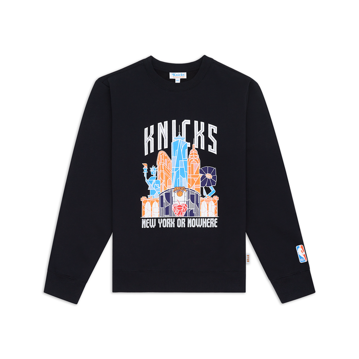 NYON x Knicks Skyscraper Black Crewneck