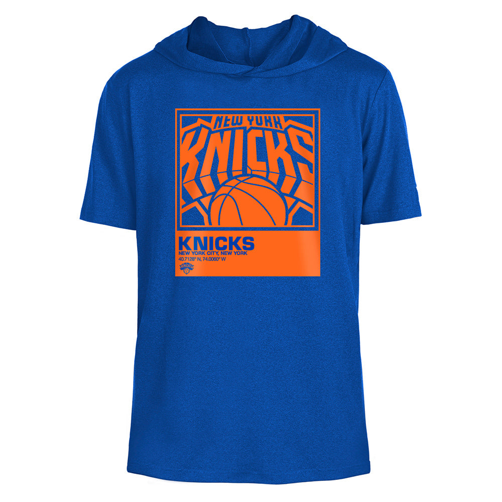 New Era Knicks Heathered Short Sleeve Hooded T-Shirt