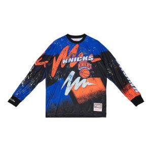 Mitchell & Ness Knicks Hyper Hoops Moto Longsleeve Tee