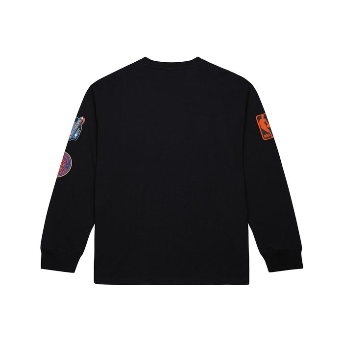 Mitchell & Ness Knicks Black Training Camp Longsleeve Tee - Image 2