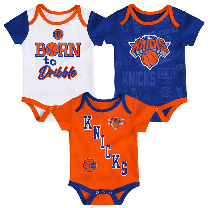 Newborn Knicks Born To Hoop 3 Piece Creeper Set