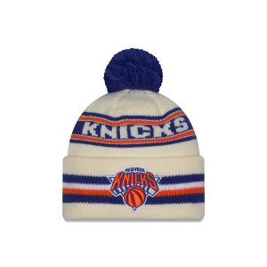 Youth New Era Knicks Classic Chrome/Royal Knit Pom