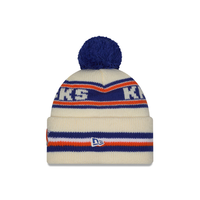 Youth New Era Knicks Classic Chrome/Royal Knit Pom - Image 3