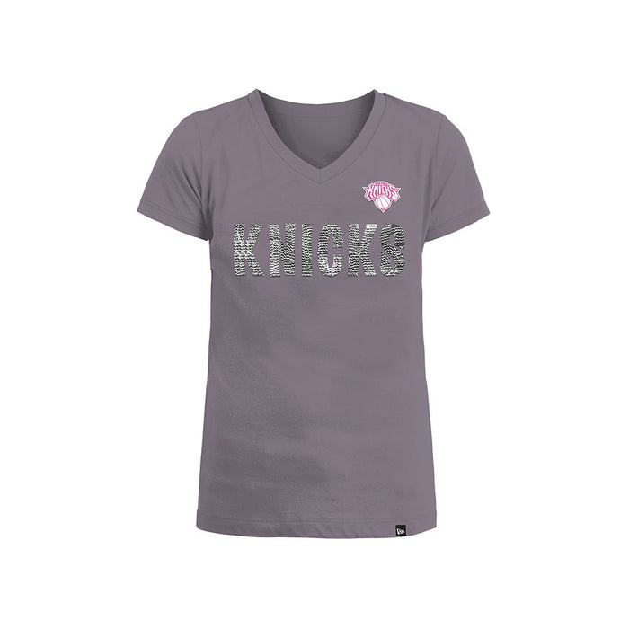 Girls New Era Knicks Flip Sequin Tee - Image 2