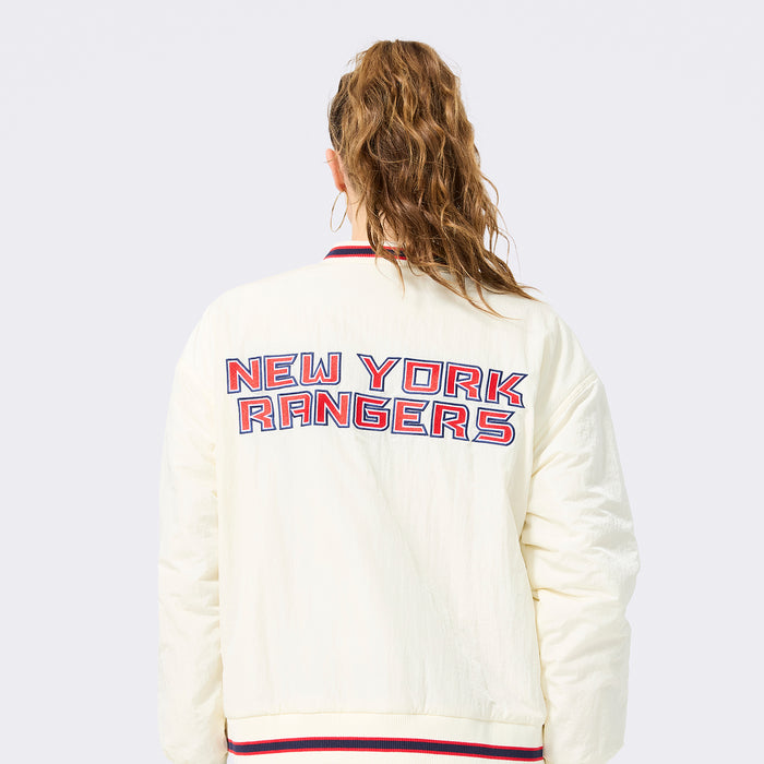 Terez Rangers Cream Liberty Bomber Jacket - Image 2