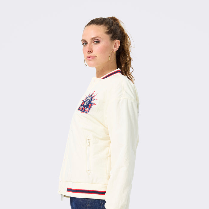 Terez Rangers Cream Liberty Bomber Jacket - Image 3