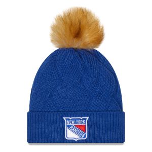 Women's New Era Rangers Snowy Knit Pom Beanie