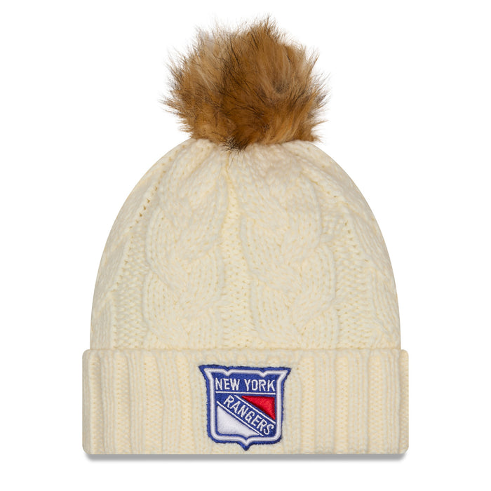 Women's New Era Rangers Fur Chrome Knit Pom