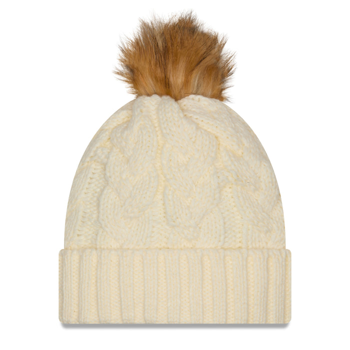Women's New Era Rangers Fur Chrome Knit Pom - Image 3