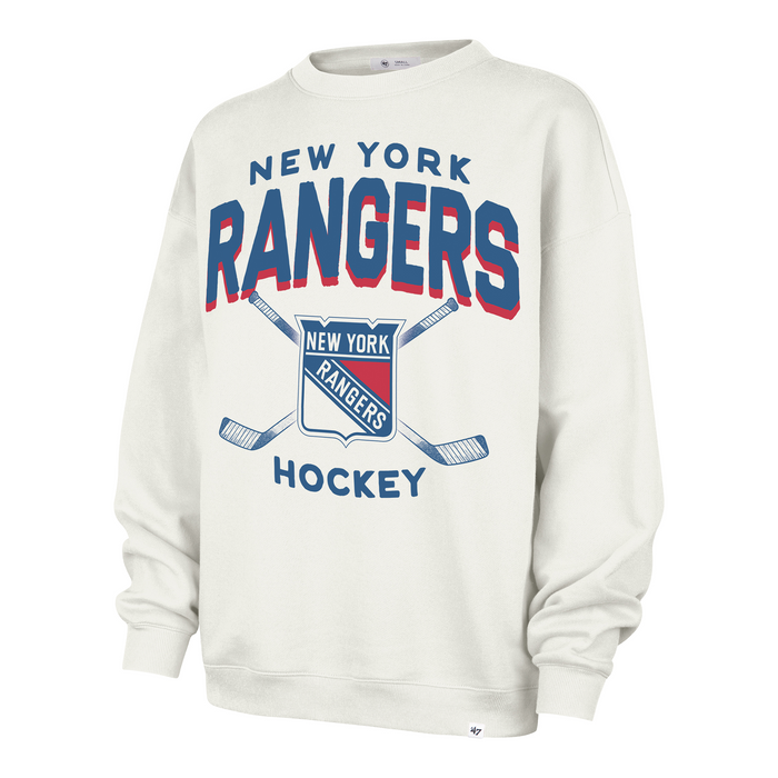 Women's '47 Brand Rangers Arch Cloud Oversized Crew