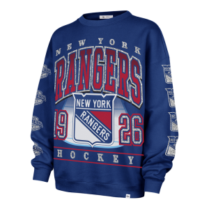 Women's '47 Brand Rangers Go Big Oversized Crew