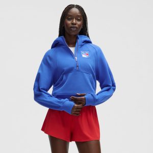 Women's Lululemon Rangers Blazer Blue Scuba Oversized Half Zip Hoodie