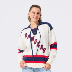 Terez Rangers Hockey Lace Knit Cotton Sweater