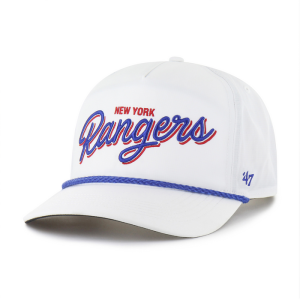 '47 Brand Rangers White BRRR Fairway Hitch Snapback
