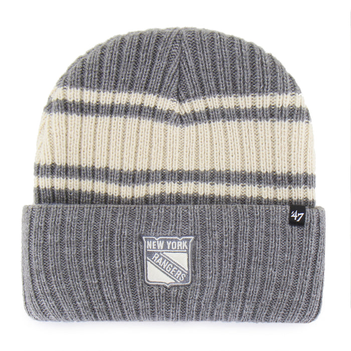 '47 Brand Rangers Gray Harbor Stripe Cuff Knit