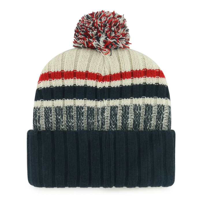 '47 Brand Rangers Natural/Navy Line Rangers Cuff Pom Knit - Image 2