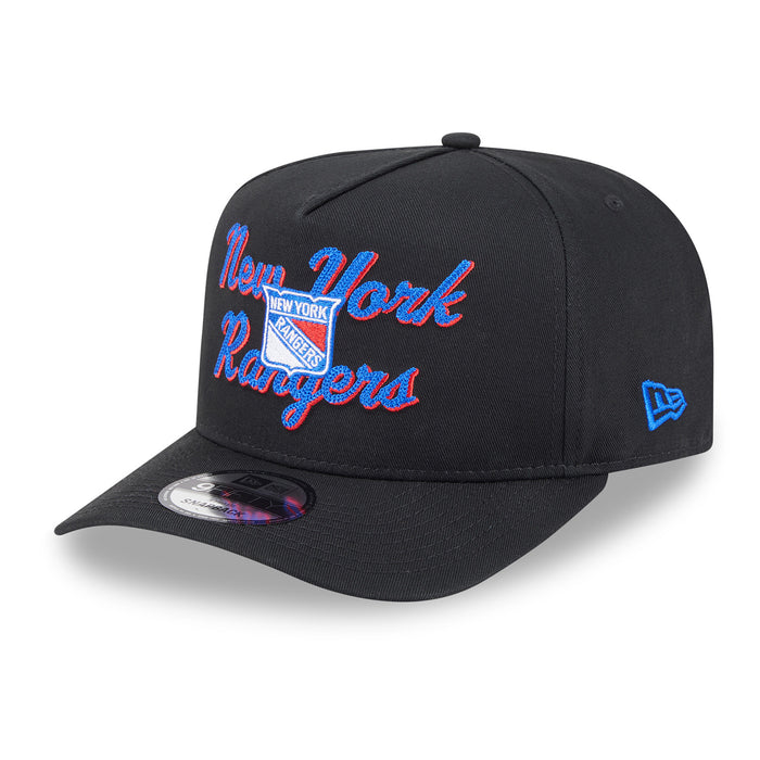 New Era Rangers Chainstitch 950 A Frame Snapback Black - Image 2